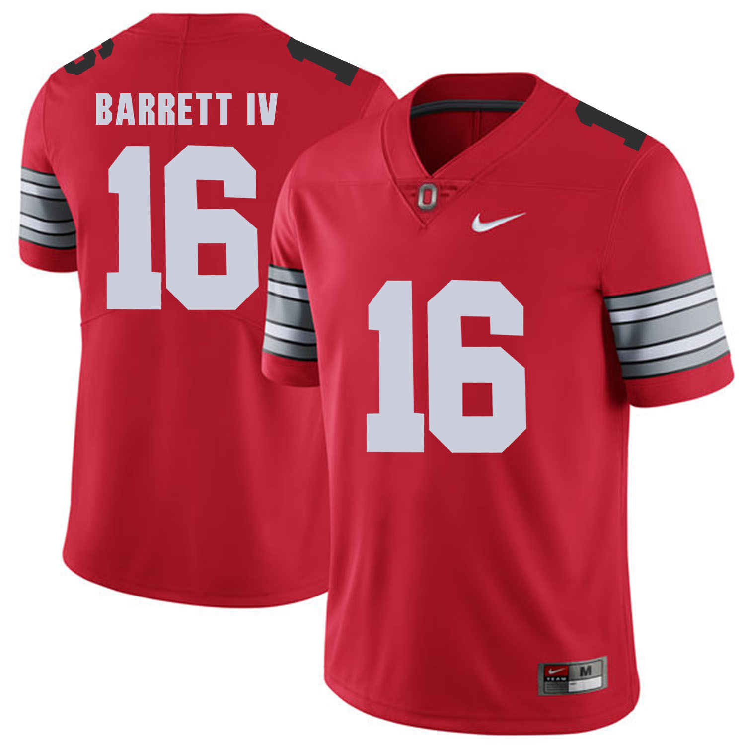 Men Ohio State #16 Barrett iv Red Customized NCAA Jerseys->customized ncaa jersey->Custom Jersey